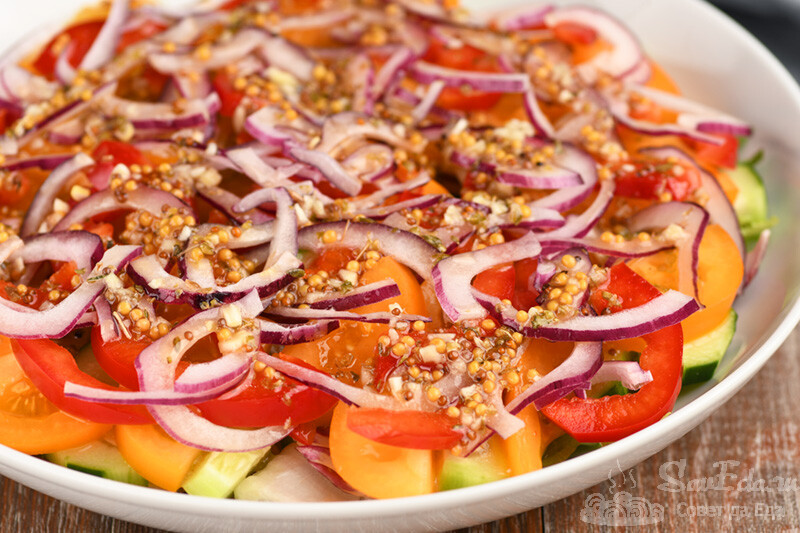 Медово-горчичная заправка для салатов — Совет да Еда