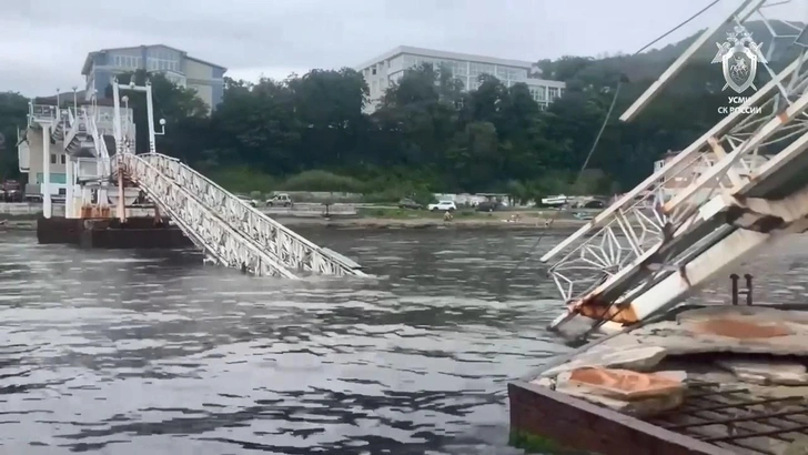 На пляже в Приморье рухнул пешеходный мост — в море упали около 20 туристов